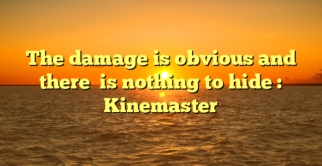 The damage is obvious and there  is nothing to hide : Kinemaster